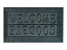 Tapis aiguilleté & caoutchouc - 45 x 75 cm - gris