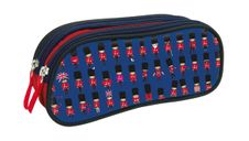 Trousse Union Jack triangulaire - 2 compartiments - Quo Vadis