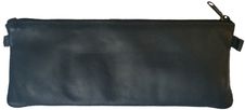 Trousse Merinos GM plate - 1 compartiment - cuir de mouton noir - Quo Vadis