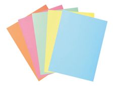 Exacompta Super 210 - 50 Chemises 2 rabats - 210 gr - couleurs pastels assorties