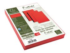 Exacompta - 100 couvertures à reliure A4 (21 x 29,7 cm) - 270 g/m² - rouge