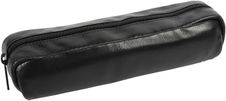 Trousse Merinos rectangulaire - 1 compartiment - cuir de mouton noir - Quo Vadis