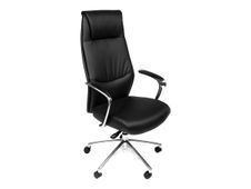 Fauteuil de bureau BRADLEY - accoudoirs fixes - appui-tête intégré - Noir