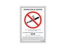 Pickup - Plaque de signalisation - 230 x 330 mm - interdiction de vapoter