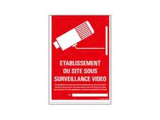 Pickup - Plaque de signalisation - 230 x 330 mm - site sous surveillance vidéo
