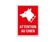 Pickup - Plaque de signalisation - 230 x 330 mm - attention au chien