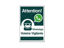 Pickup - Plaque de signalisation - 230 x 330 mm - whatsapp voisins vigilants