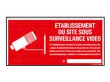 Pickup - Panneau de signalisation - 300 x 150 mm - Site sous vidéosurveillance