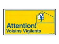 Pickup - Panneau de signalisation - 300 x 150 mm - Attention! Voisins vigilants