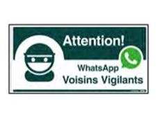 Pickup - Panneau de signalisation - 300 x 150 mm - Whatsapp voisins vigilants