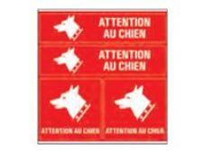 Pickup - Pictogramme - Attention au chien - 4 autocollants 150 x 150 mm