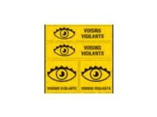 Pickup - Pictogramme - Voisins vigilants - 4 autocollants 15 x 15 cm