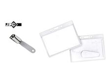 Wonday - 50 porte-badges - pour 86 x 54 mm - clip