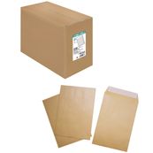 La Couronne - 250 Pochettes Enveloppes 260 x 330 mm - 90 gr - sans fenêtre - kraft - bande auto-adhésive