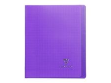 Clairefontaine Koverbook - Cahier polypro 17 x 22 cm - 96 pages - grands carreaux (Seyes) - violet