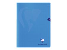 Clairefontaine Mimesys - Cahier polypro 24 x 32 cm - 96 pages - petits carreaux (5x5 mm) - bleu