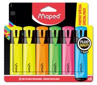 Maped Fluo Peps - Pack de 6 surligneurs - couleurs assorties