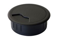 Lot de 6 Passes câble - diam 6 cm - noir