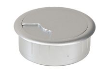 Lot de 6 Passes câble - diam 6 cm - gris