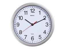 MaulRun - Horloge - mécanisme quartz - 25 cm - blanc argenté