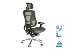 Fauteuil de bureau ergonomique D VADER - accoudoirs réglables - appuie-tête réglable - Noir