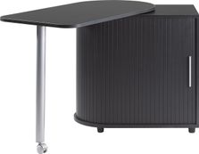 Table pivotante et meuble de rangement - Noir