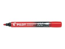 Pilot 100 - Marqueur permanent - pointe ogive - rouge