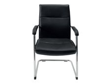 Chaise MTGA-19 - lot de 2 - avec accoudoirs - noir