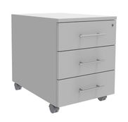 Caisson mobile INEO JET UP Bureau Vallée - L43 x H56 x P60 cm - 3 Tiroirs - façade blanc perle