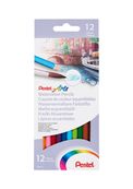 Pentel Arts - Boite de 12 crayons de couleurs aquarellables CB9-12U