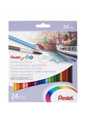 Pentel Arts -  Boite de 24 crayons de couleurs aquarellables CB9-24U