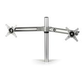 Fellowes Lotus Dual Monitor Arm Kit - Kit de montaje - brazo ajustable - para 2 pantallas LCD - metal, aluminio - plata - montable en escritorio
