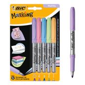 BIC MARKING COLOR - Pack de 5 marqueurs permanents - pointe moyenne - couleurs assorties