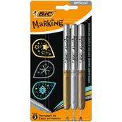 BIC MARKING COLOR - Pack de 3 marqueurs permanents - pointe moyenne - couleurs assorties