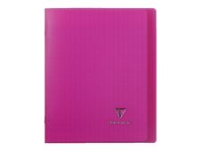 Clairefontaine Koverbook - Cahier polypro 17 x 22 cm - 96 pages - grands carreaux (Seyes) - rose