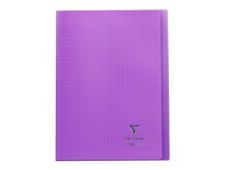 Clairefontaine Koverbook - Cahier polypro A4 (21x29,7 cm) - 96 pages - grands carreaux (Seyes) - violet