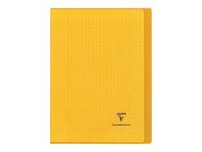 Clairefontaine Koverbook - Cahier polypro A4 (21x29,7 cm) - 96 pages - grands carreaux (Seyes) - jaune