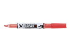 Pilot V BOARD MASTER S - Pack de 10 marqueurs effaçables - pointe ultra fine - rouge