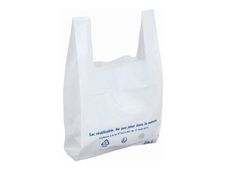 Logistipack - 100 sacs bretelles - 26 x 12 x 45 cm - blanc