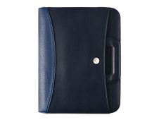 Oberthur Harlem - Conférencier A4 zippé, à poignées - bleu marine