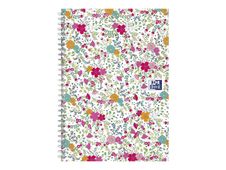Oxford Floral - Carnet de notes à spirale - B5 - 120 pages - ligné