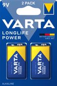 VARTA Longlife Power - 2 piles alcalines - 9V