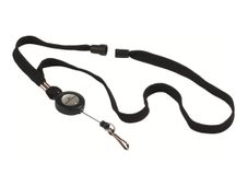 Durable - 10 Lacets pour badge - cordon enrouleur - noir