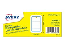 Avery - 1000 étiquettes perforées - 31 x 46 mm - lignes bleu