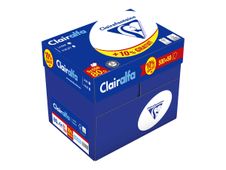 Clairefontaine CLAIRALFA - Carton de 5 ramettes de 550 feuilles - 80g/m² - papier ordinaire