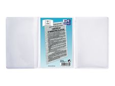 Etui Oxford - 3 volets 8,5x12,5 cm - PVC 20/100e - incolore
