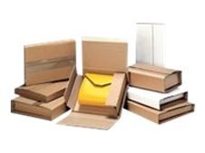 Etui postal d'expedition à fermeture adhésive - 30,2 cm x 21,5 cm- 0 à 80 mm - kraft - Logisitpack