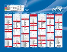 Calendrier de banque Août à Septembre - 27 x 21 cm - bleu - Quo Vadis