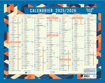 Calendrier de banque Août à Septembre - 43 x 33,5 cm - éventail - Quo Vadis