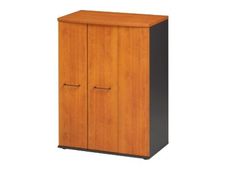 Bibliothèque mi-haut JAZZ+ - L80 x H112 x P48 - 3 portes - Aulne